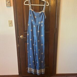 Lulu's Navy Embroidered Top